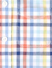 Chemise boutonnée en popeline à carreaux pour bébés et tout-petits garçons