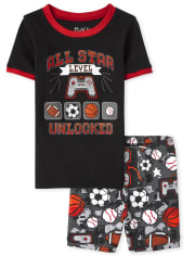 Boys Video Game Snug Fit Cotton Pajamas