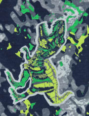 Boys Glow Shark Dino Snug Fit Cotton Pajamas 2-Pack