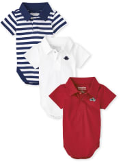 Lot de 3 bodys polo bébé garçon