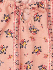 Top fruncido con estampado para niñas
