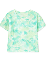 Camiseta básica con capas estampadas para niñas