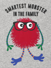 Pyjama en coton ajusté Monster pour bébés et tout-petits garçons