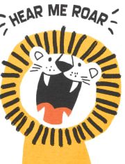 Pyjama en coton coupe ajustée Lion pour bébés et petites filles