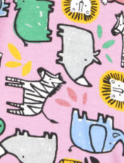 Pyjama en coton coupe ajustée Lion pour bébés et petites filles