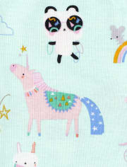 Baby And Toddler Girls Unicorn Snug Fit Cotton Pajamas