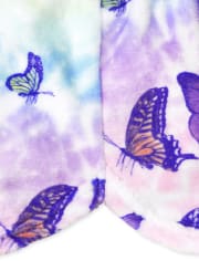 Girls Rainbow Butterfly Fleece Pajama Shorts