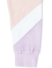 Girls Mommy And Me Colorblock Velour Pajamas