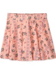 Girls Print Skort