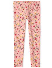 Girls Print Knit Leggings  The Children's Place CA - LITTLE BOW PINK