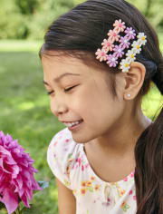 Girls Flower Hair Clip 3-Pack