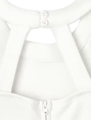 Robe en jacquard extensible à col montant pour fille