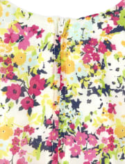 Robe fleurie à épaules dénudées pour fille