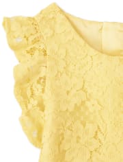 Robe droite en dentelle pour fille