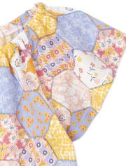 Girls Floral Ruffle Top