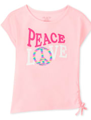 Top con lazo lateral para niñas