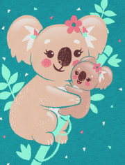 Baby And Toddler Girls Koala Graphic Tee