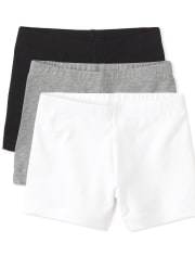Pantalones cortos de uniforme Cartwheel para niñas, paquete de 3