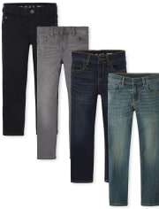 Boys Slim Straight Jeans 4-Pack