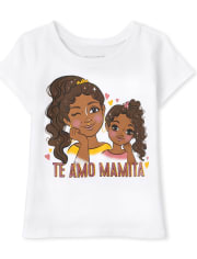 Camiseta estampada Te Amo para bebés y niñas pequeñas