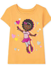 Camiseta gráfica de ballet para bebés y niñas pequeñas