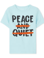 Camiseta con estampado de paz para bebés y niños pequeños