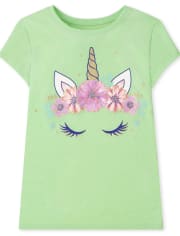 Girls Unicorn Graphic Tee