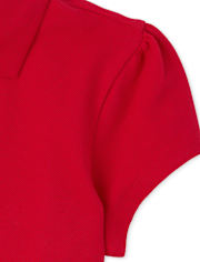 Girls Uniform Ruffle Pique Polo 2-Pack - Plus