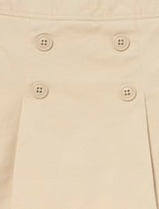 Falda pantalón niña Uniform Stretch plisada con botones, paquete de 4