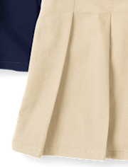 Falda pantalón niña Uniform Stretch plisada con botones, paquete de 4