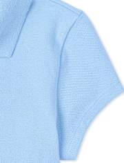 Girls Uniform Ruffle Soft Stretch Pique Polo 2-Pack - Plus