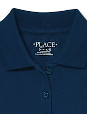 Polo de piqué con volantes de uniforme para niñas, paquete de 2
