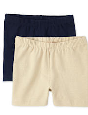 Pantalones cortos de uniforme Cartwheel para niñas, paquete de 2