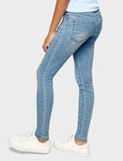 Girls Knit Denim Jeggings - Plus