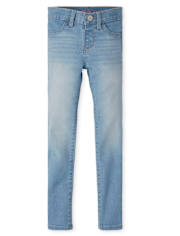 Girls Knit Denim Jeggings - Plus