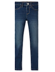 Girls Knit Denim Jeggings - Slim