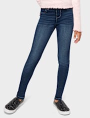 Girls Knit Denim Jeggings - Slim