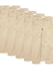 Girls Uniform Stretch Skinny Chino Pants 5-Pack