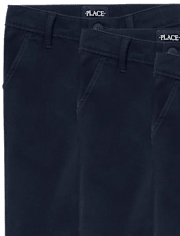 Pantalón chino ajustado elástico Niña Uniform, paquete de 5