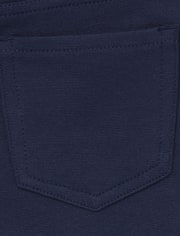 Girls Uniform Stretch Ponte Knit Pull On Jeggings 5-Pack