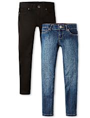 Lot de 2 jeans super skinny pour fille