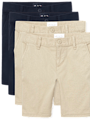 Pack de 4 Shorts chinos elásticos Uniforme para Niña