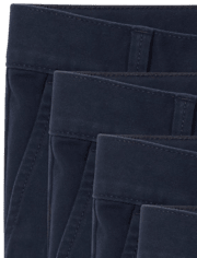 Lot de 4 shorts chino extensibles pour uniformes pour filles