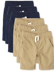Boys Pull On Jogger Shorts 6-Pack