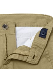 Pantalones chinos ajustados elásticos de uniforme para niños, paquete de 5