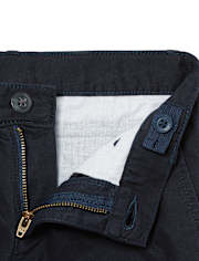 Pantalones chinos ajustados elásticos uniformes para niños, paquete de 5