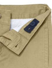 Paquete de 3 pantalones chinos elásticos de uniforme para niños
