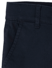 Pantalones chinos ajustados elásticos de uniforme para niños, paquete de 4