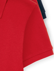 Polo de piqué de uniforme para niños, paquete de 4