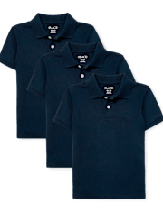 Boys Uniform Soft Jersey Polo 3-Pack
